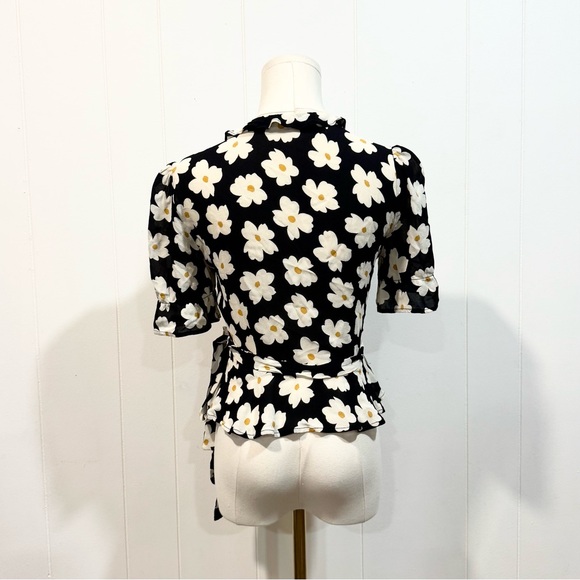 Reformation Caprice Wrap Top in Gemma Daisy - Picture 2 of 7